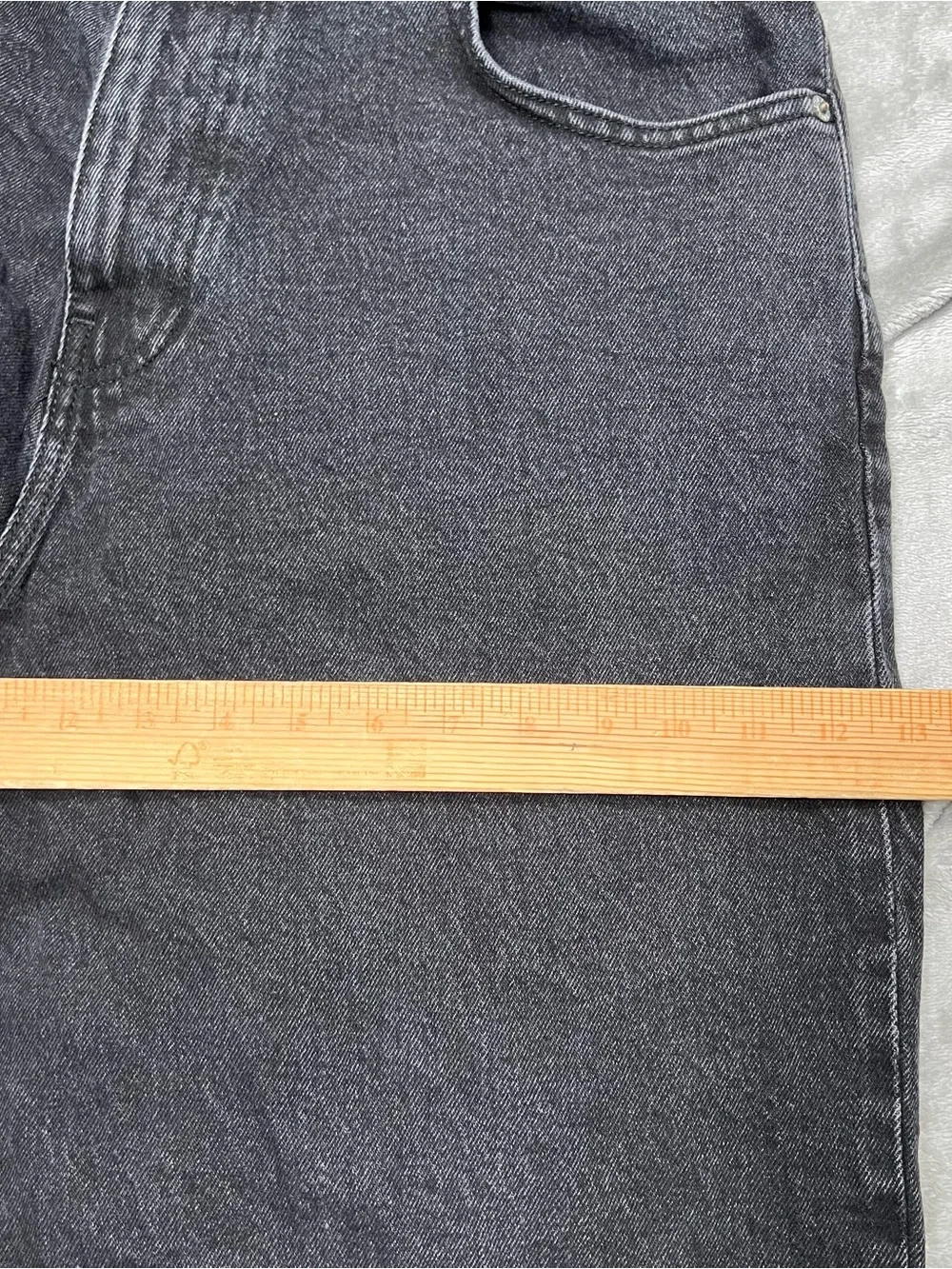Hollister Baggy Skater Jeans Mens 35x30 Black Y2K Wide Leg Grunge Denim